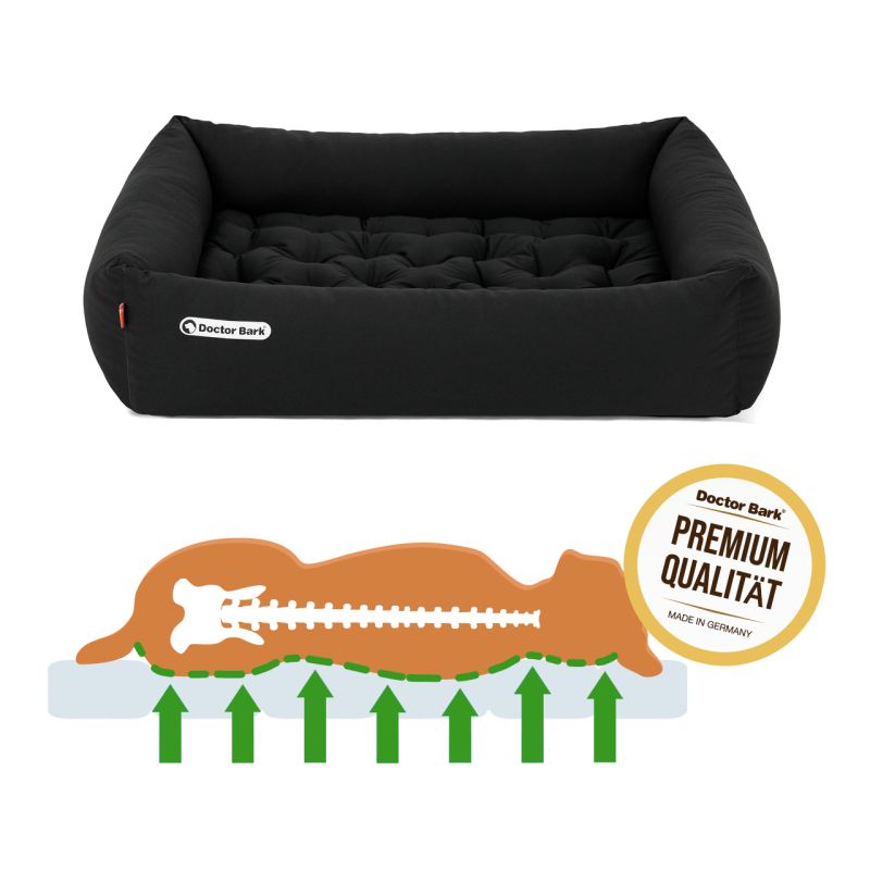 Doctor Bark - Orthopädisches Hundebett - Schwarz