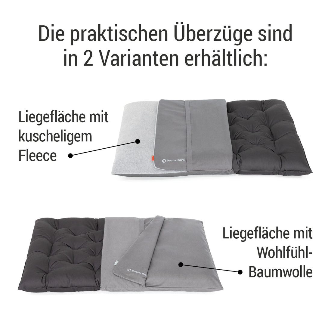 Wechselbezug für orthopädisches Country Kissen - Hellgrau - Wasserabweisend