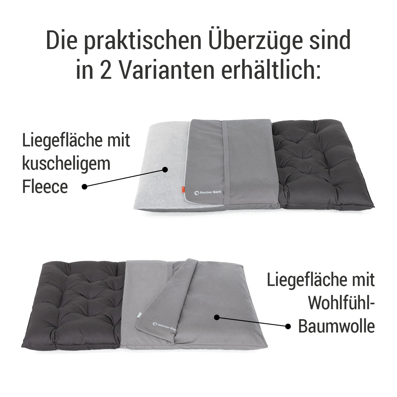 Wechselbezug für orthopädisches Country Kissen - Hellgrau - Wasserabweisend