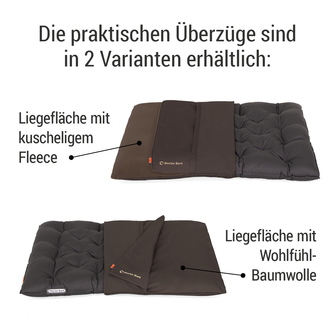 Wechselbezug für orthopädisches Country Kissen - Braun - Wasserabweisend
