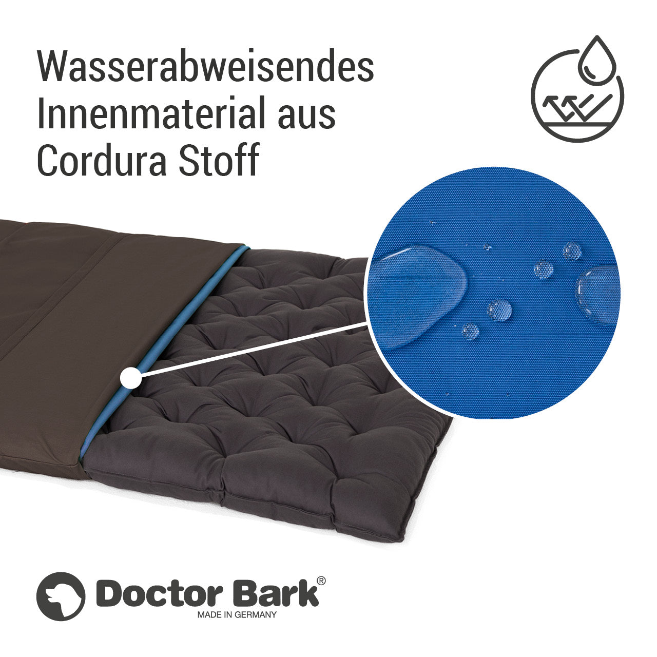 Wechselbezug für orthopädisches Country Kissen - Braun - Wasserabweisend
