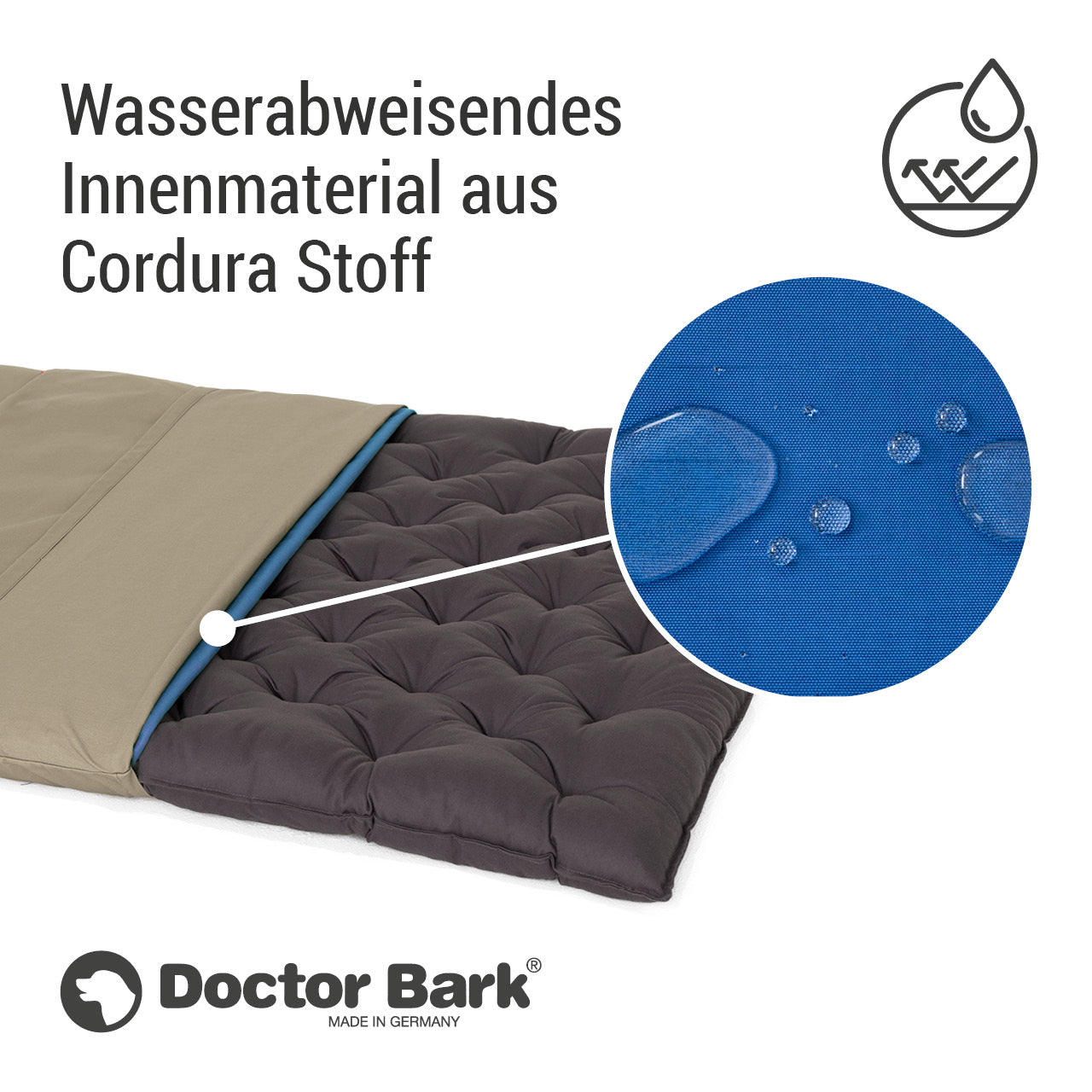 Wechselbezug für orthopädisches Country Kissen - Goldbraun - Wasserabweisend