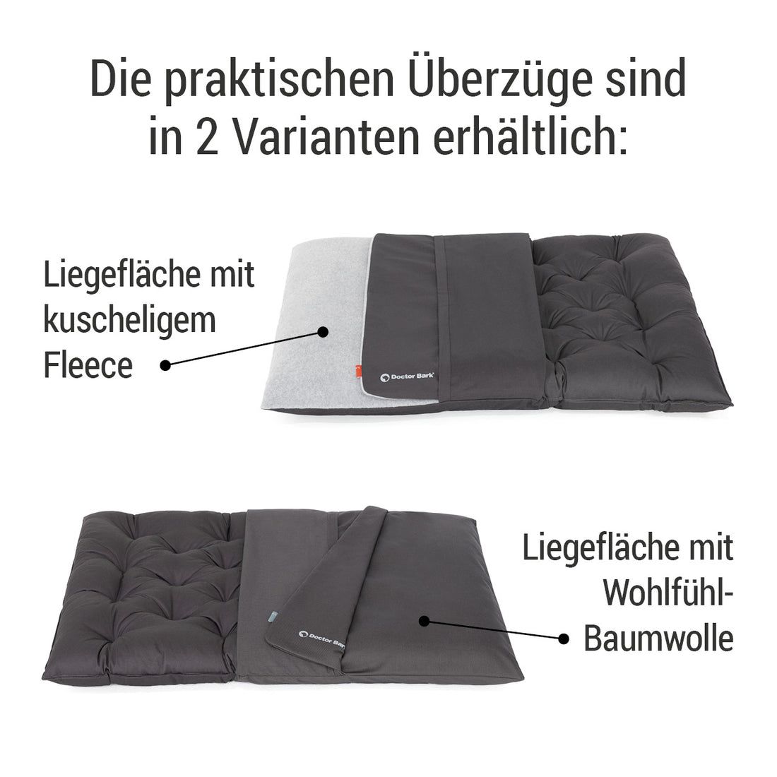 Wechselbezug für orthopädisches Country Kissen - Grau - Wasserabweisend