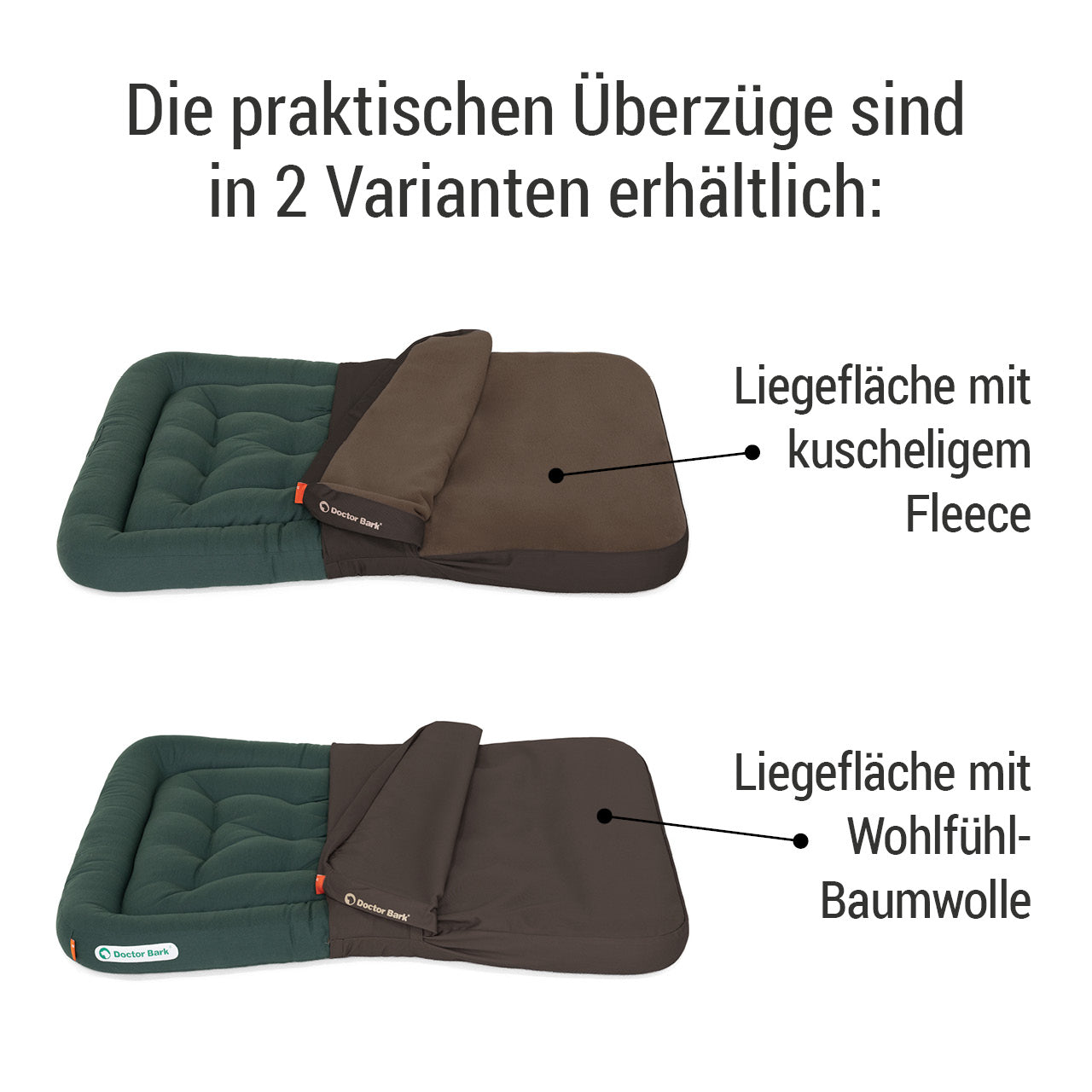 Wechselbezug für orthopädische Lounge-Kissen - Braun - Wasserabweisend