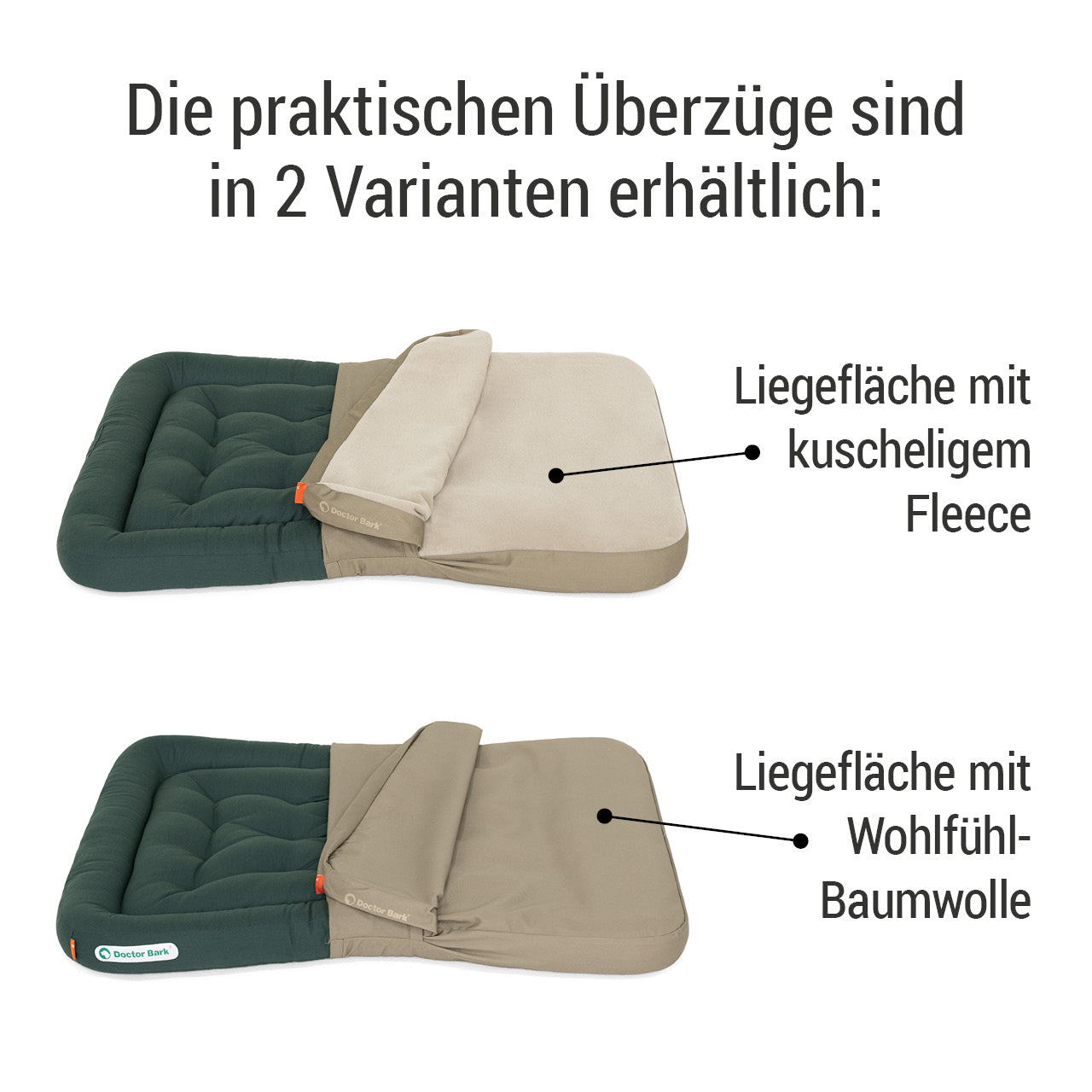 Wechselbezug für orthopädische Lounge-Kissen - Goldbraun - Wasserabweisend