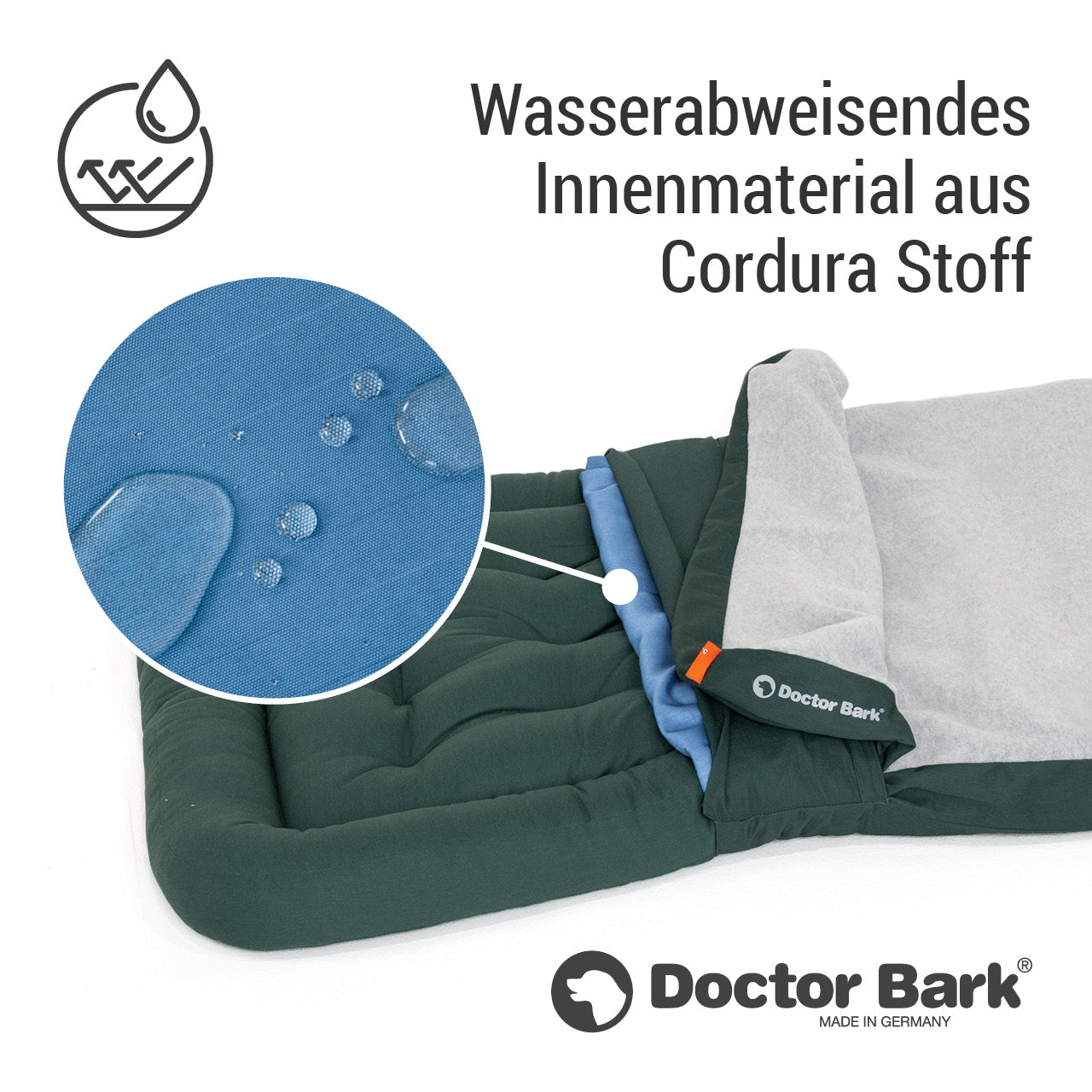 Wechselbezug für orthopädische Lounge-Kissen - Grün - Wasserabweisend